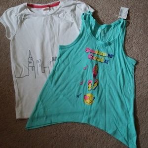 2 summer girls size 5/6 shirts